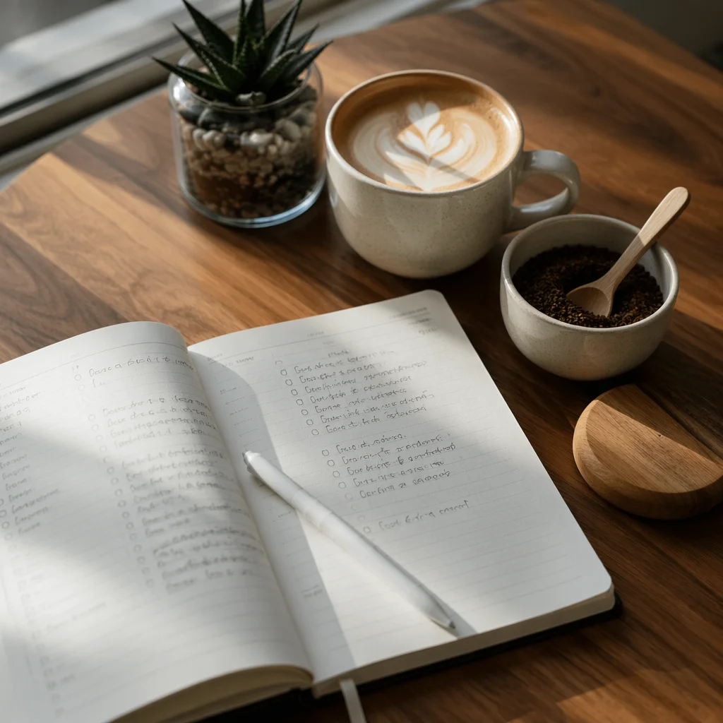Quiet Morning Journaling and Coffee Ritual