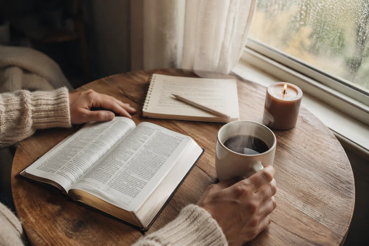 Quiet Morning Reading with Coffee