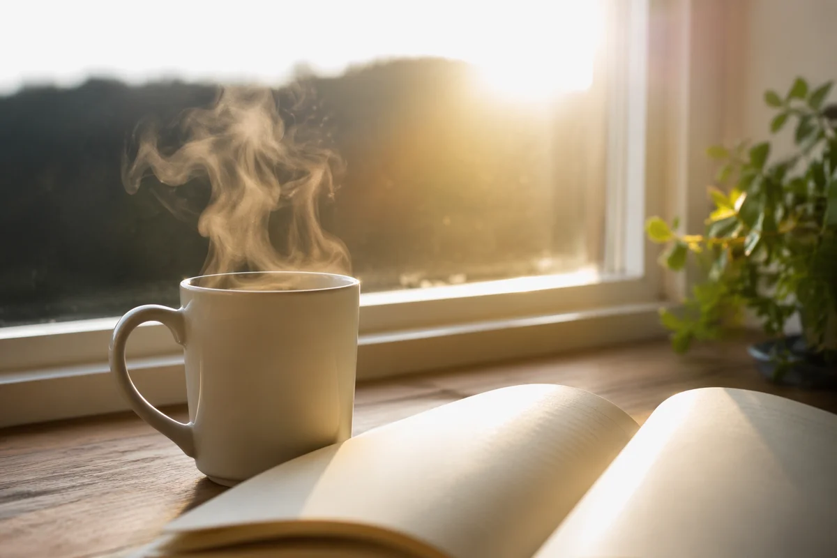 Quiet Morning Coffee and Journal Reflection