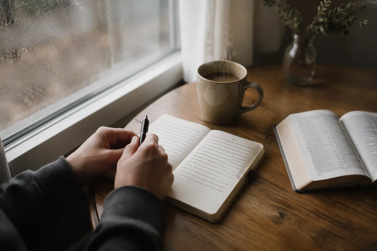 Quiet Morning Journal and Coffee Table