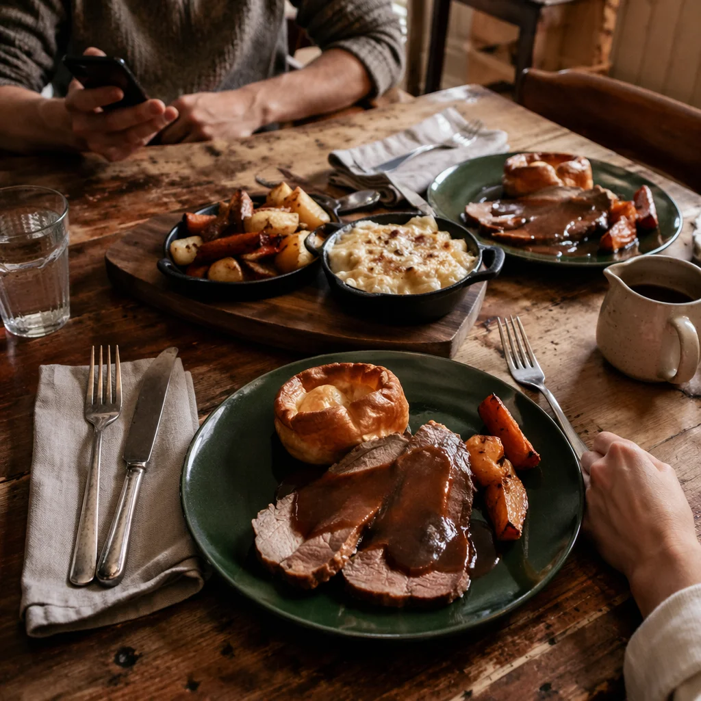 Cozy Family Dinner at Kitchen Table
