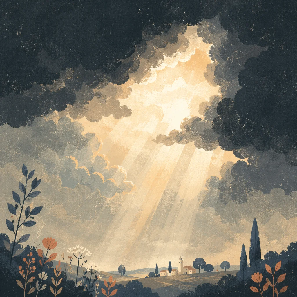 Sunlight Breaking Through Storm Clouds