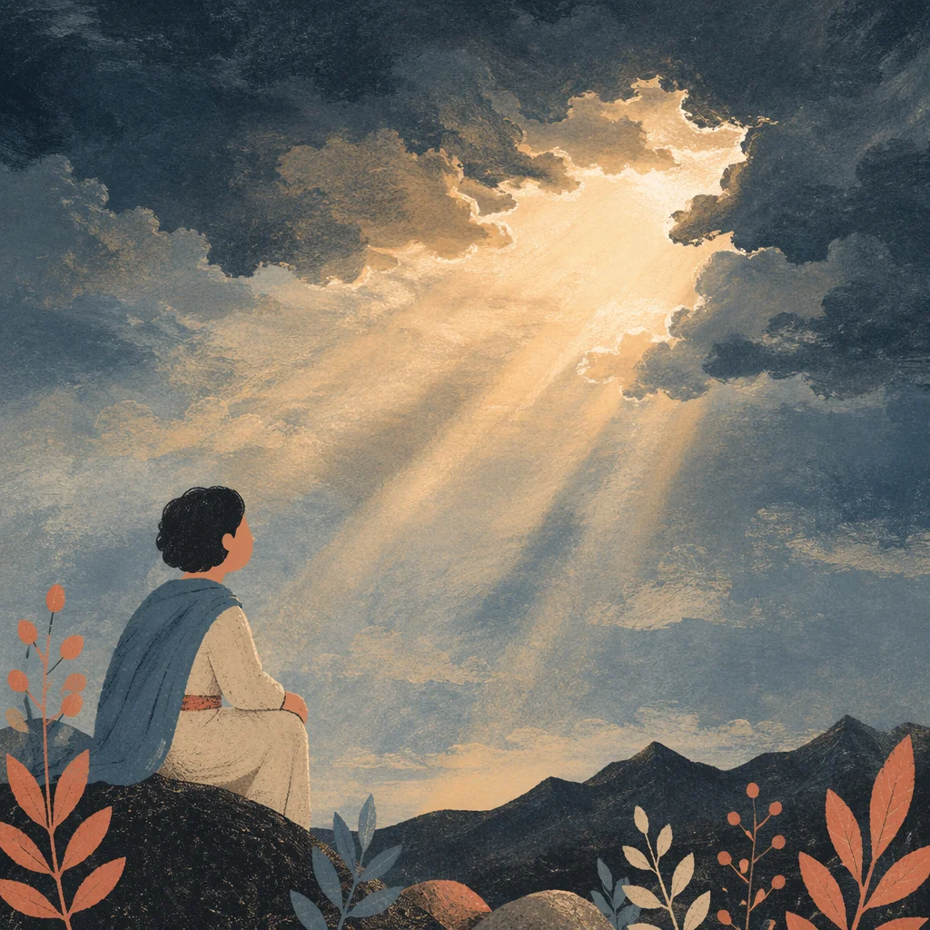 Hopeful Light Through Storm Clouds