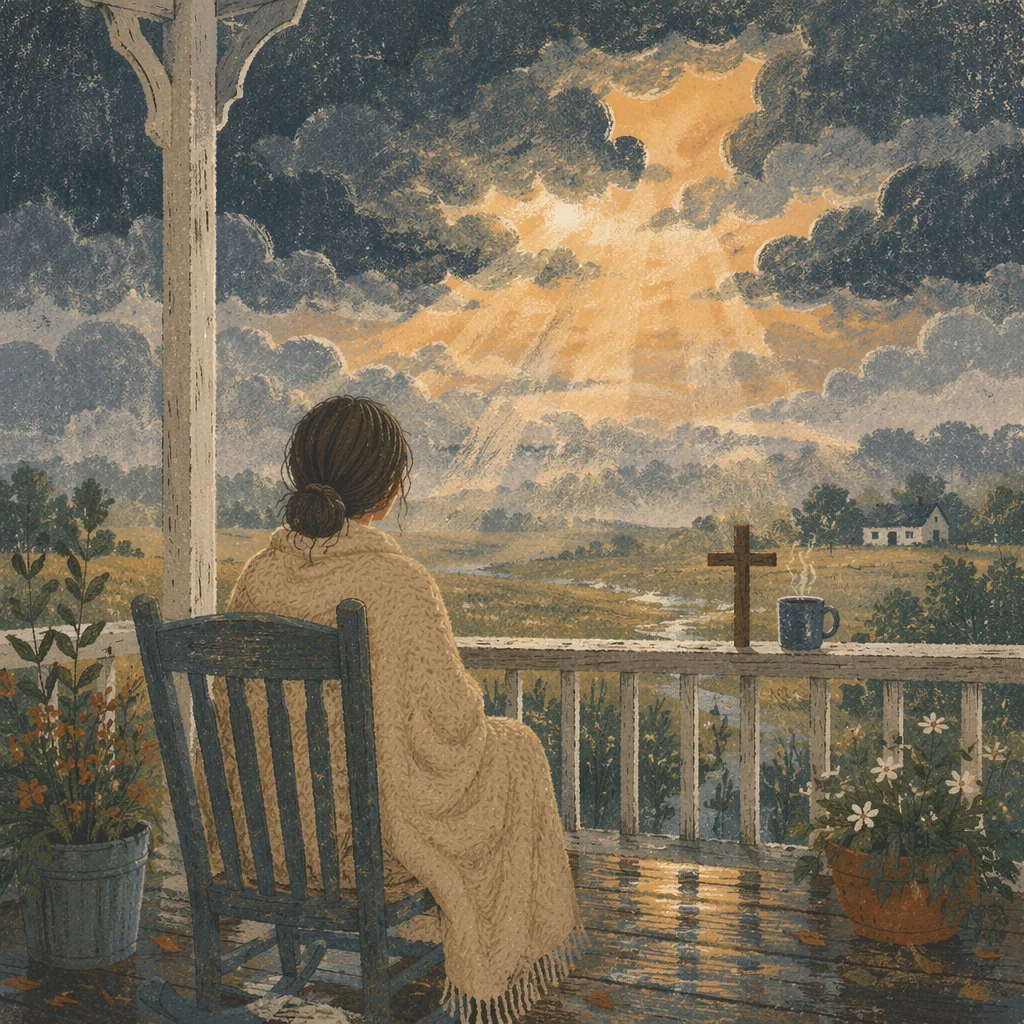 Hopeful Sunlight Through Storm Clouds