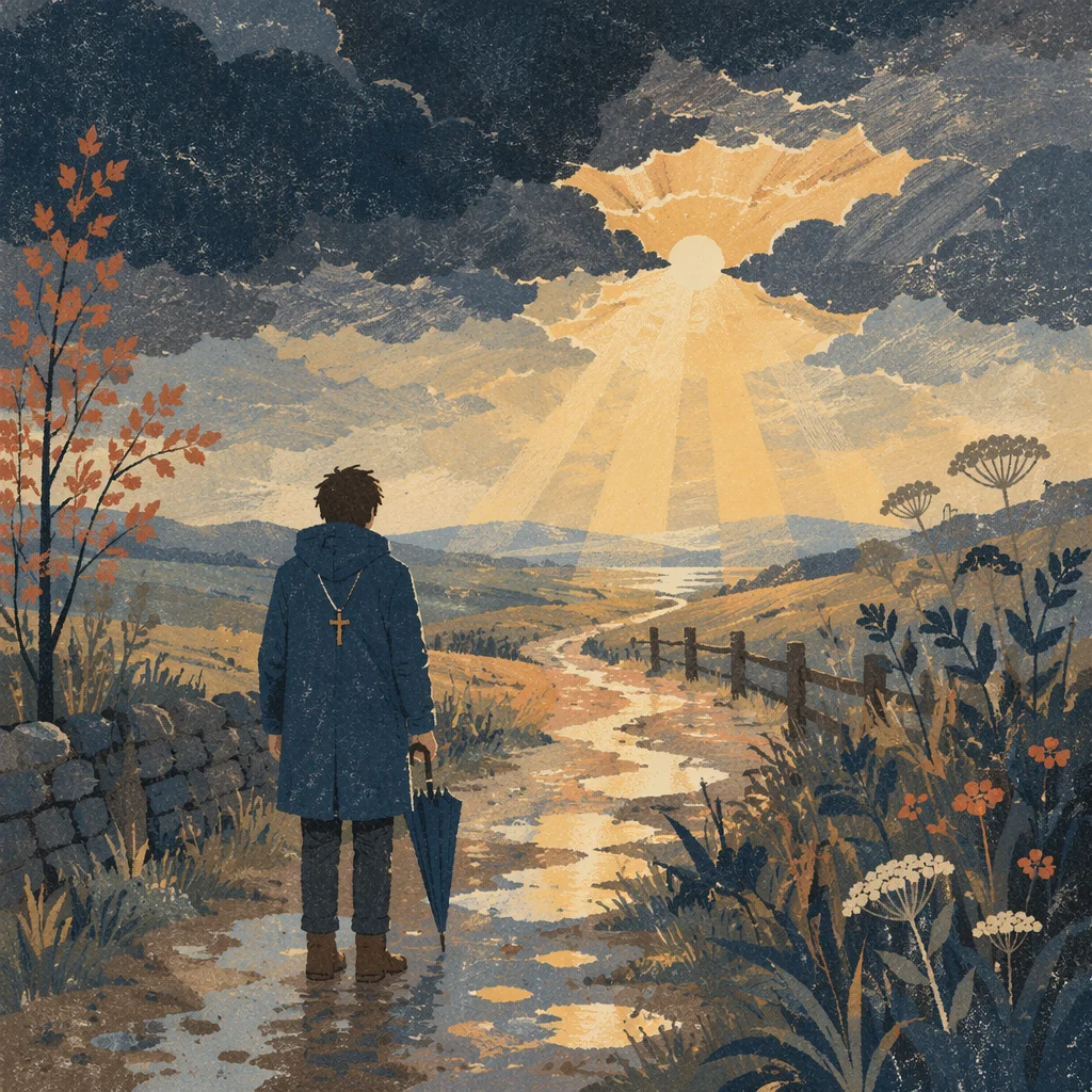 Sunlight Through Storm Clouds of Christian Hope