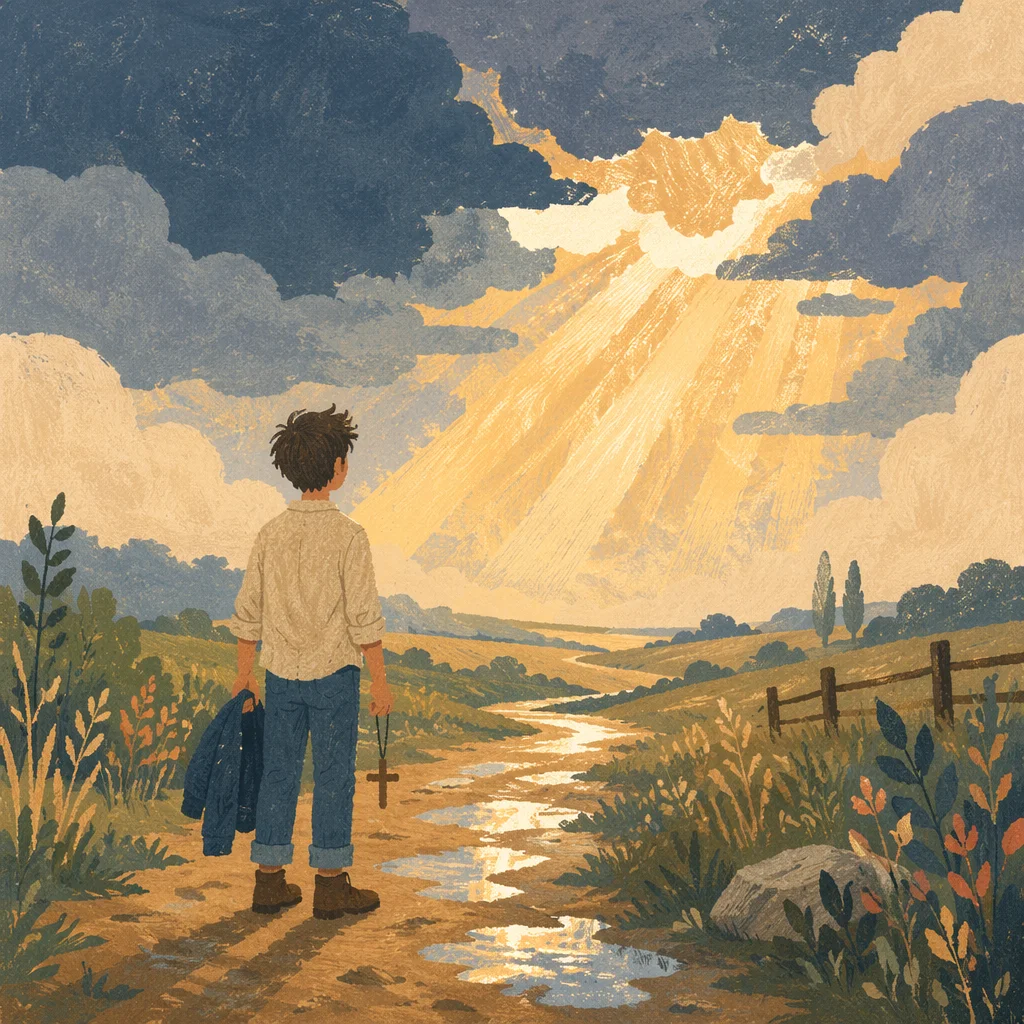 Hopeful Light Beyond Storm Clouds