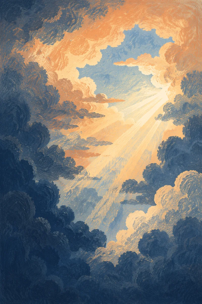 Golden Hope Through Storm Clouds