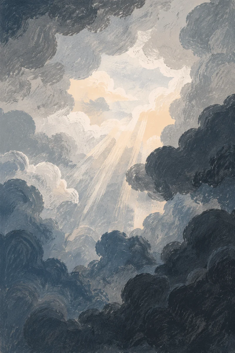 Hopeful Light Through Storm Clouds