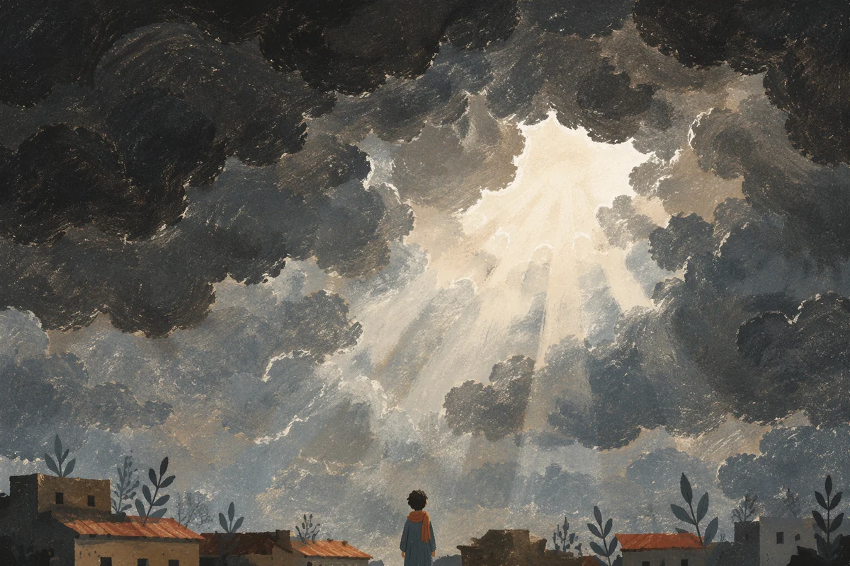 Sunlight Breaking Through Storm Clouds
