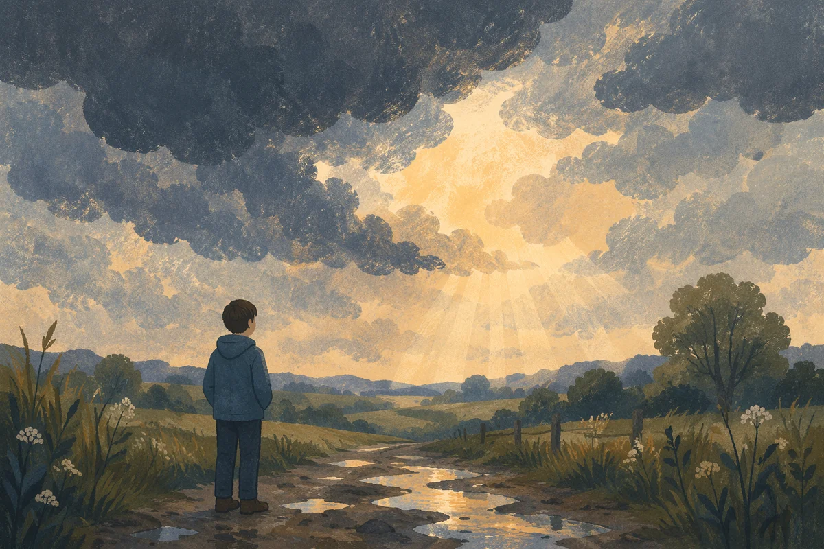 Sunlight Breaking Through Storm Clouds