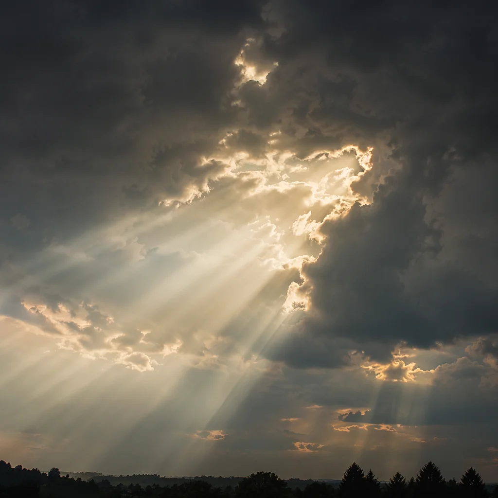 Sunlight Breaking Through Storm Clouds