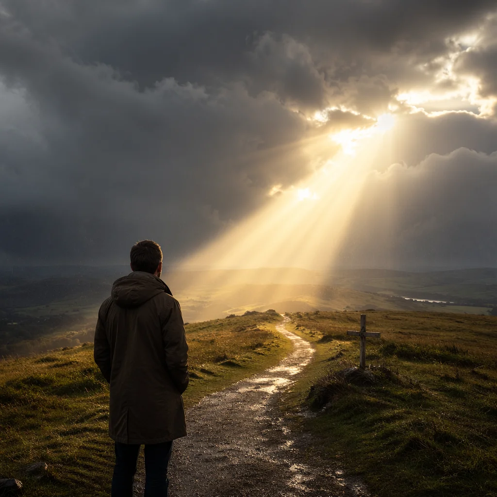 Sunlight Breaking Through Storm Clouds