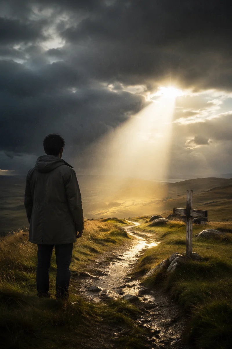 Sunlight Breaking Through Storm Clouds
