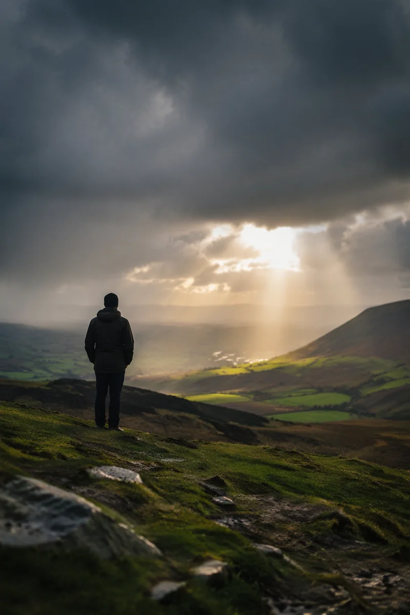 Hopeful Light Through Storm Clouds