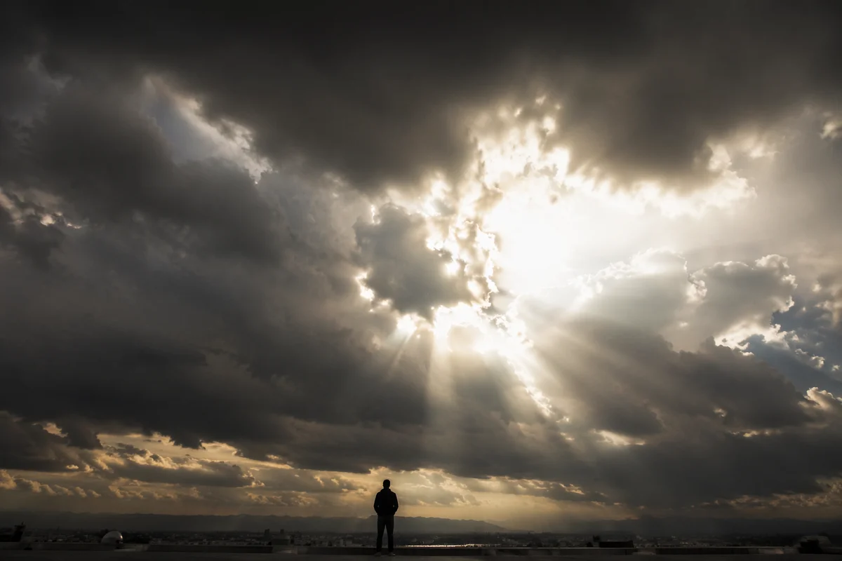 Sunlight Breaking Through Storm Clouds