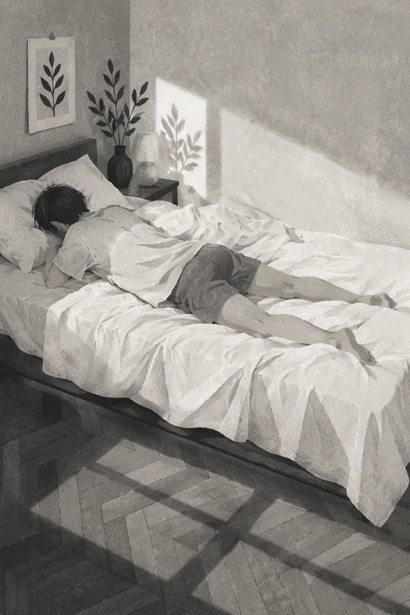 Minimalist Bedroom with Morning White Linen