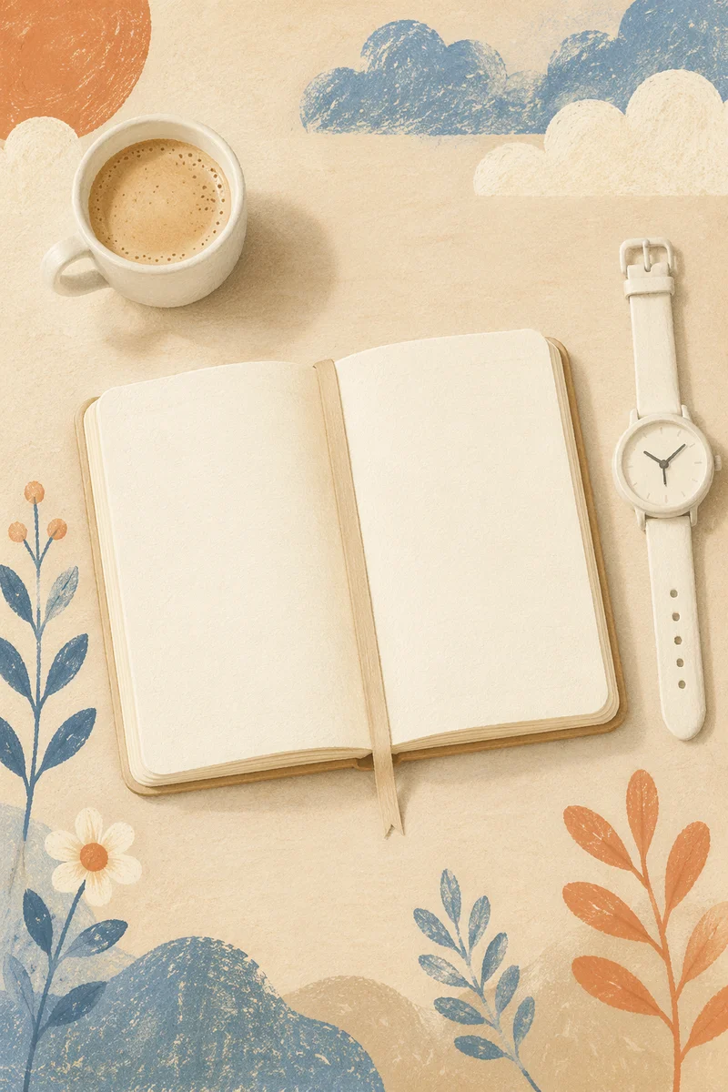 Minimal Morning Routine Flat Lay Scene