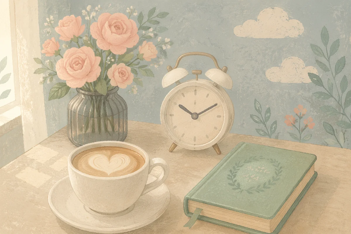 Cozy Morning Coffee Journal Flat Lay