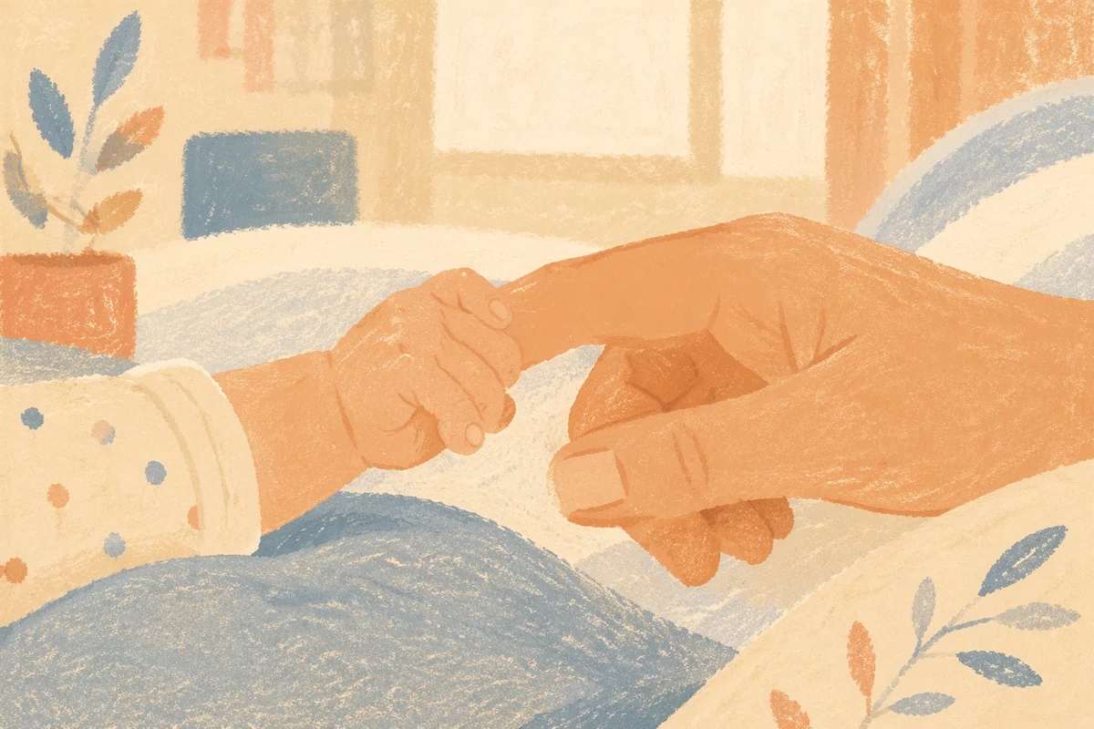 Newborn Hand Holding Mother's Finger