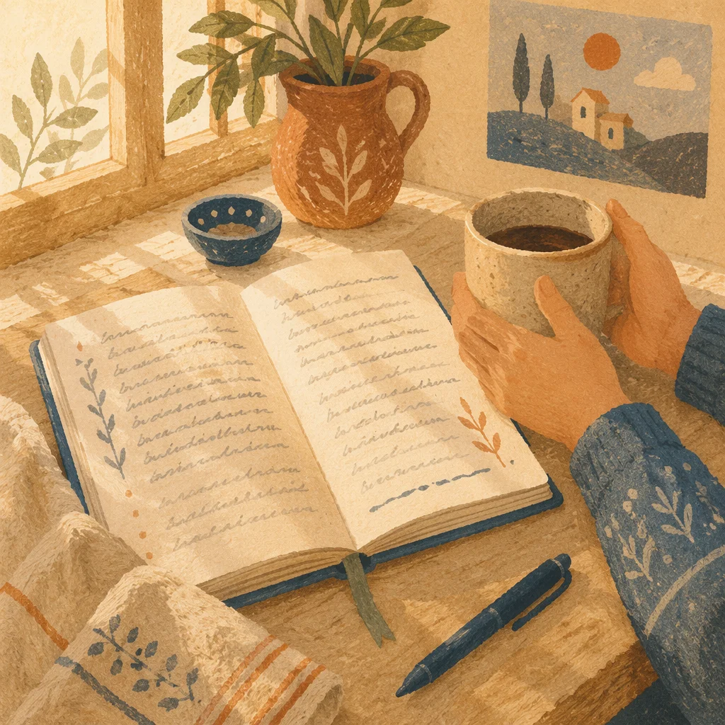 Sunlit Scripture Notebook Morning Reflection
