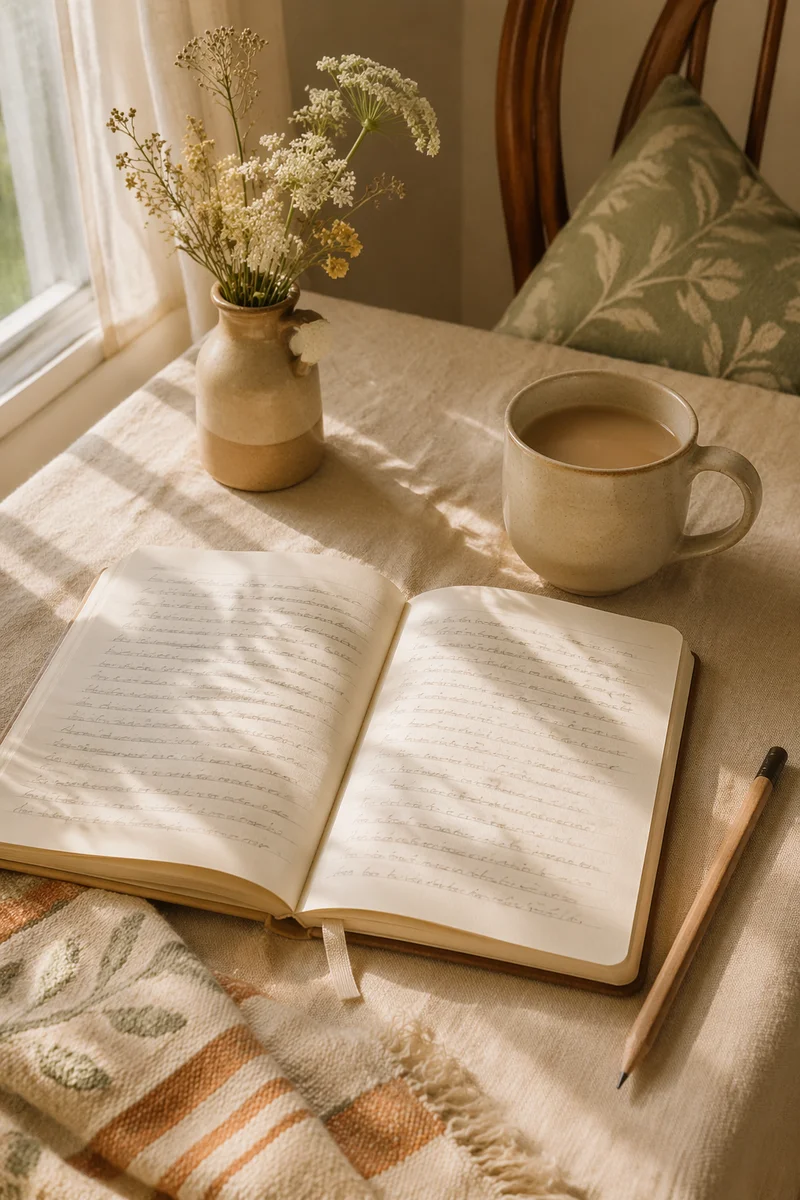 Open Notebook with Morning Scripture Reflections
