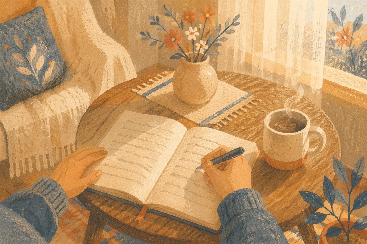 Quiet Morning Scripture Notebook and Coffee