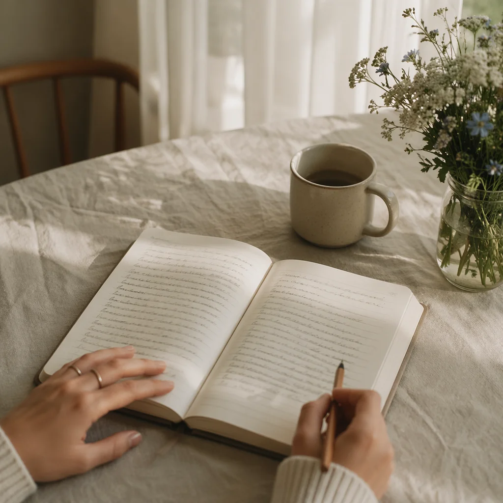 Morning Scripture Notes on Kitchen Table
