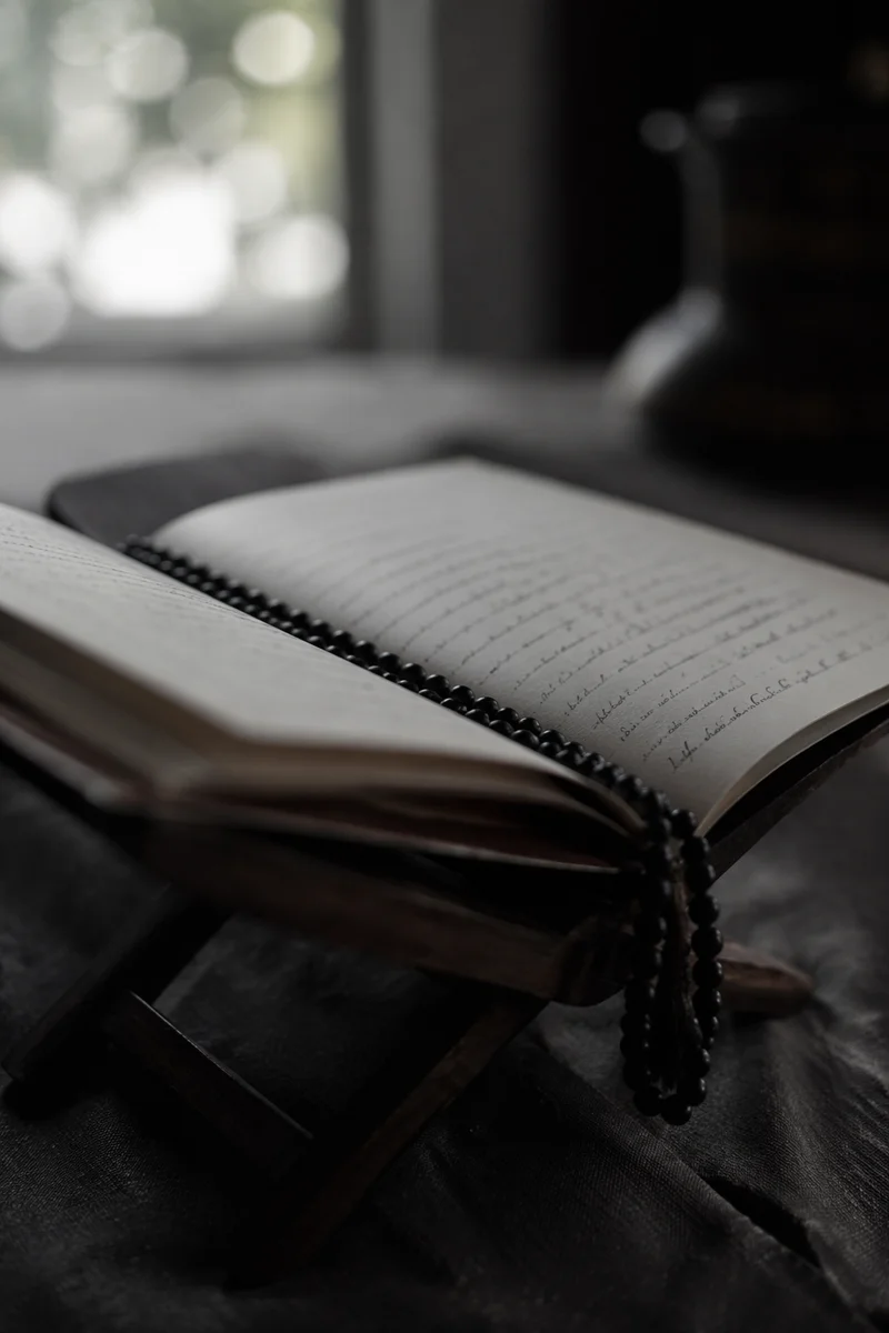 Open Notebook with Handwritten Scripture