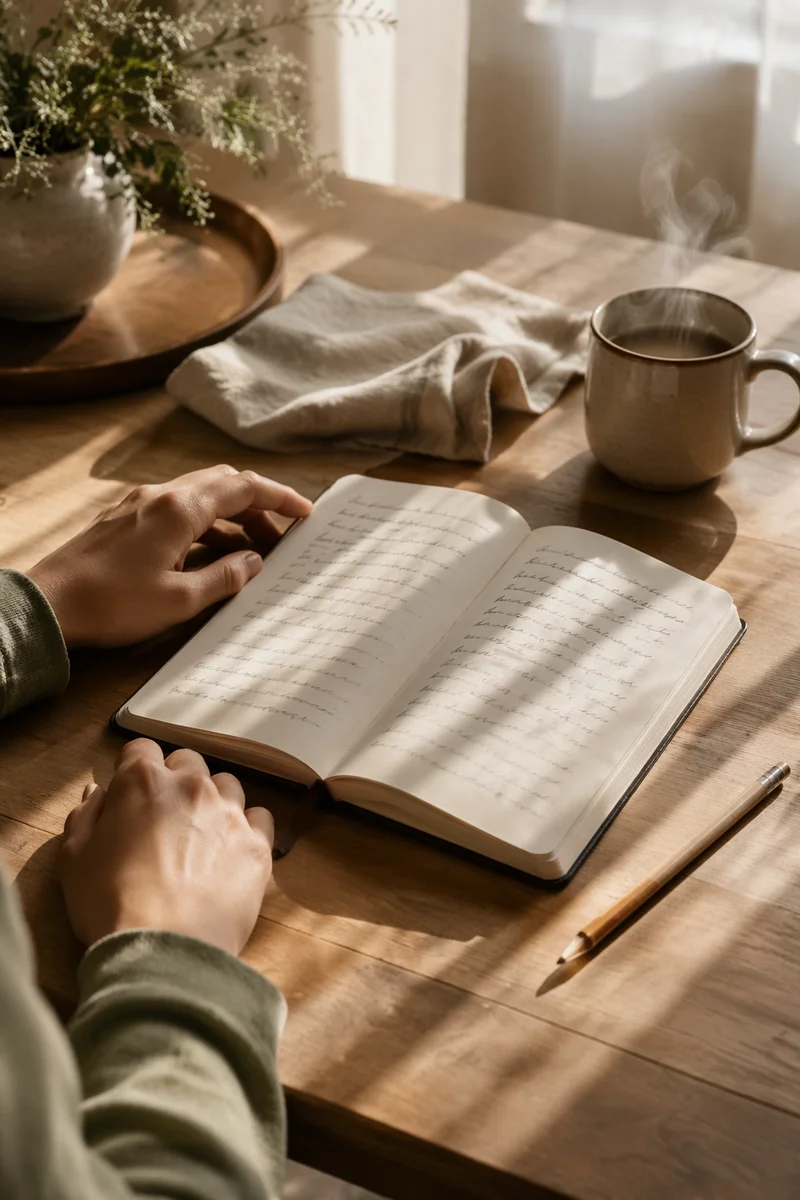 Open Notebook with Scripture Reflection