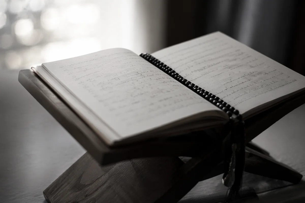 Open Notebook with Handwritten Scripture