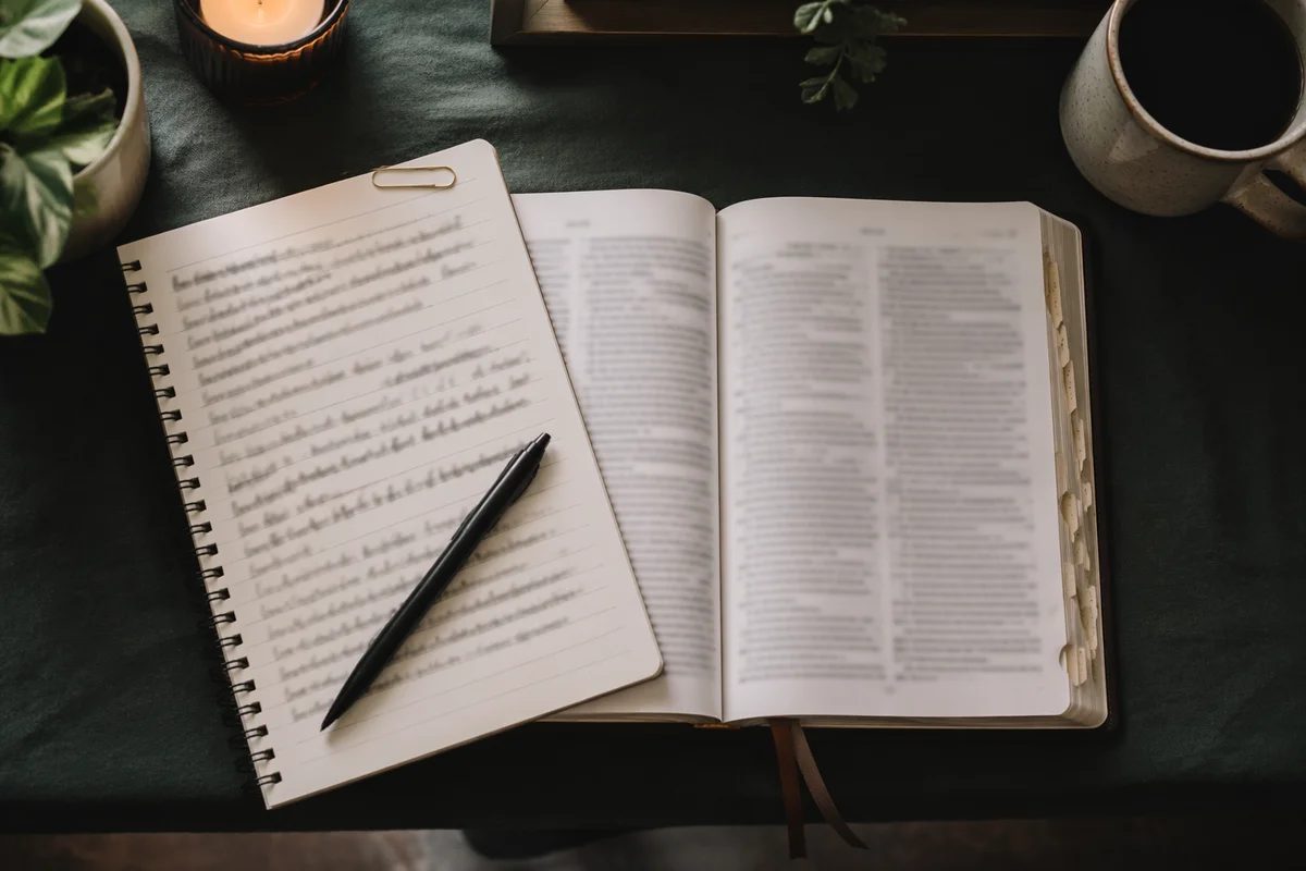 Morning Scripture Notes on Open Bible