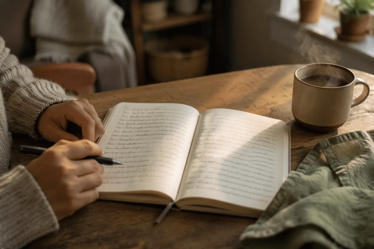 Morning Scripture Notes on Kitchen Table