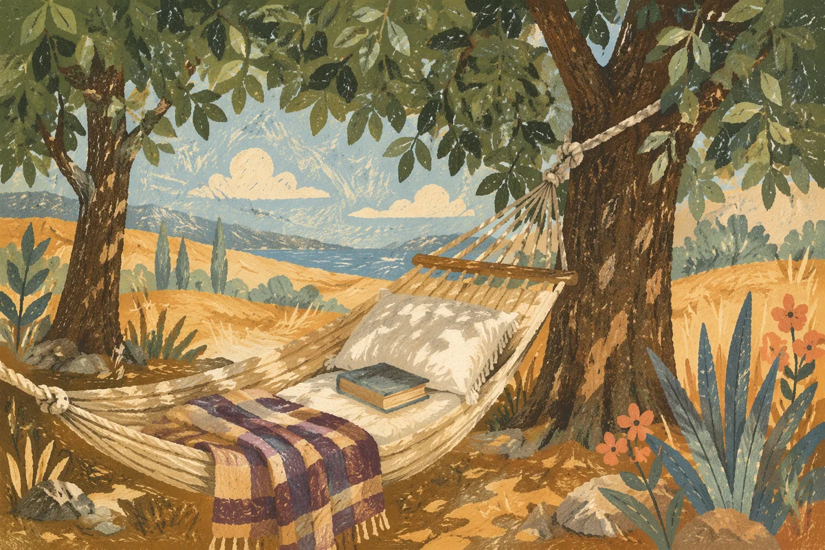Peaceful Summer Hammock Reading Nook