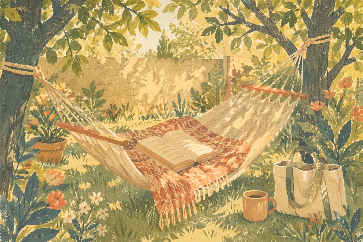 Peaceful Garden Hammock Reading Retreat