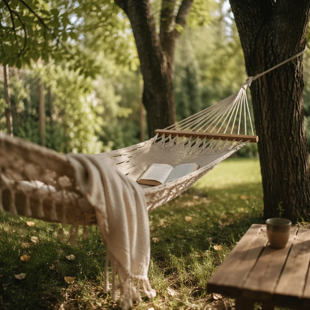 Peaceful Backyard Hammock Reading Retreat