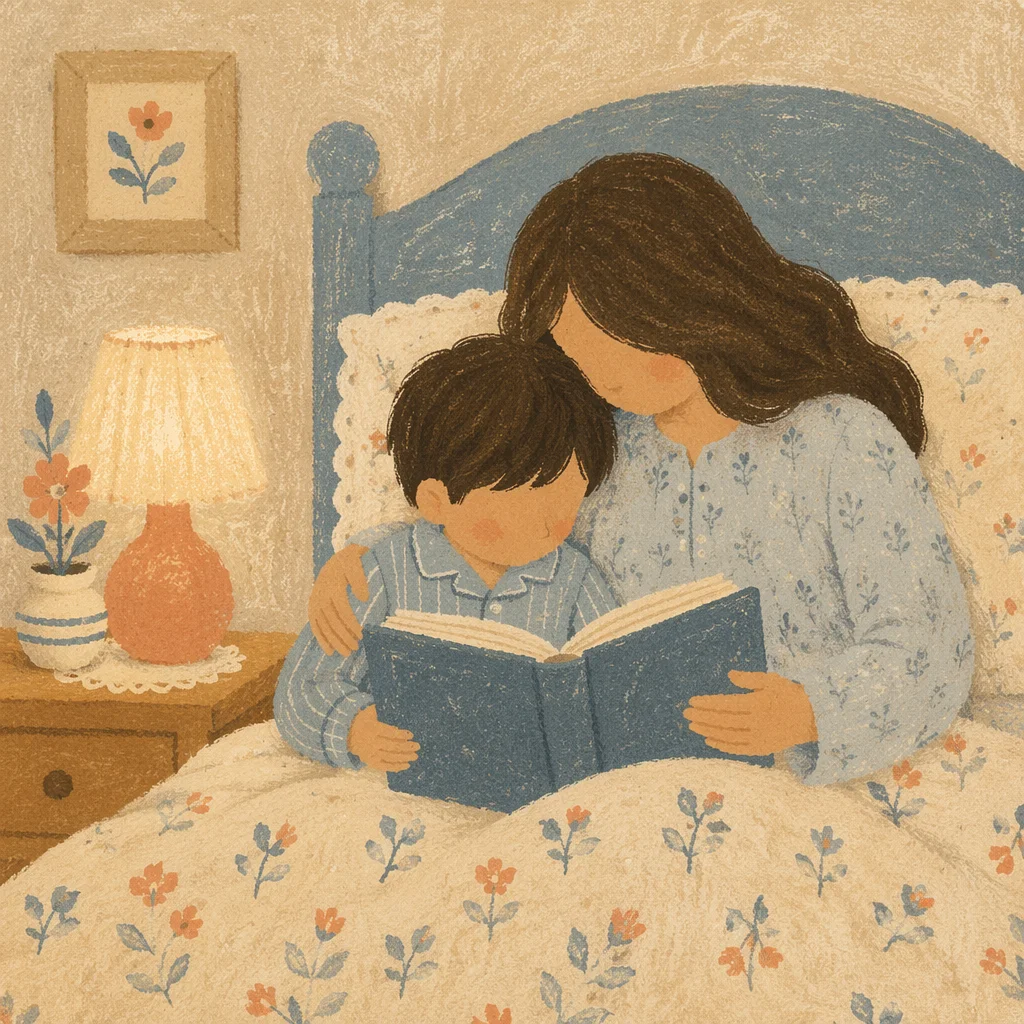 Bedtime Bible Reading with Parent and Child