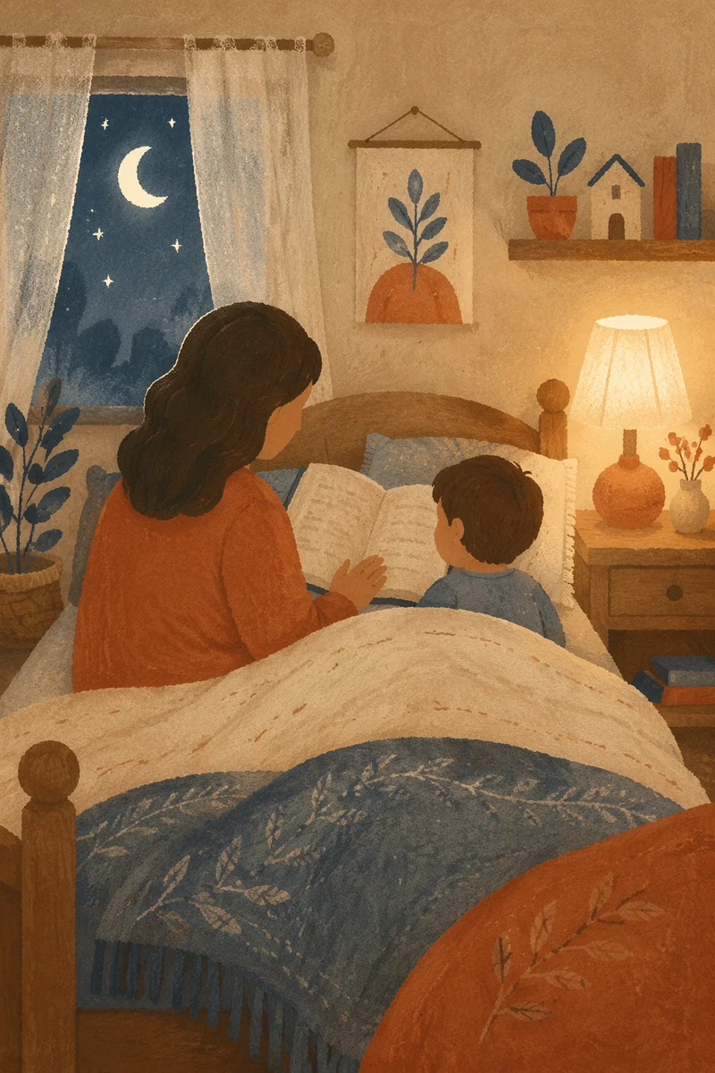 Parent Reading Bible at Bedtime