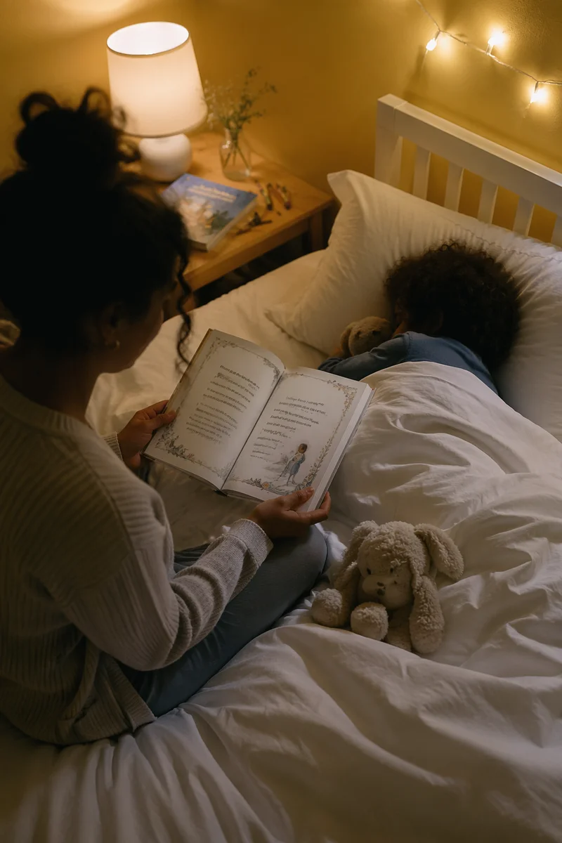 Bedtime Bible Reading in Cozy Child’s Room