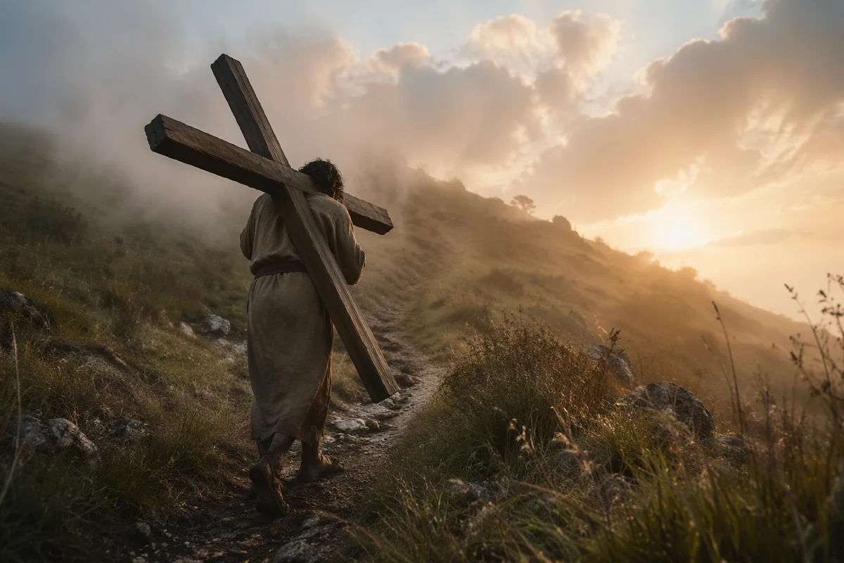 Carrying the Cross at Dawn