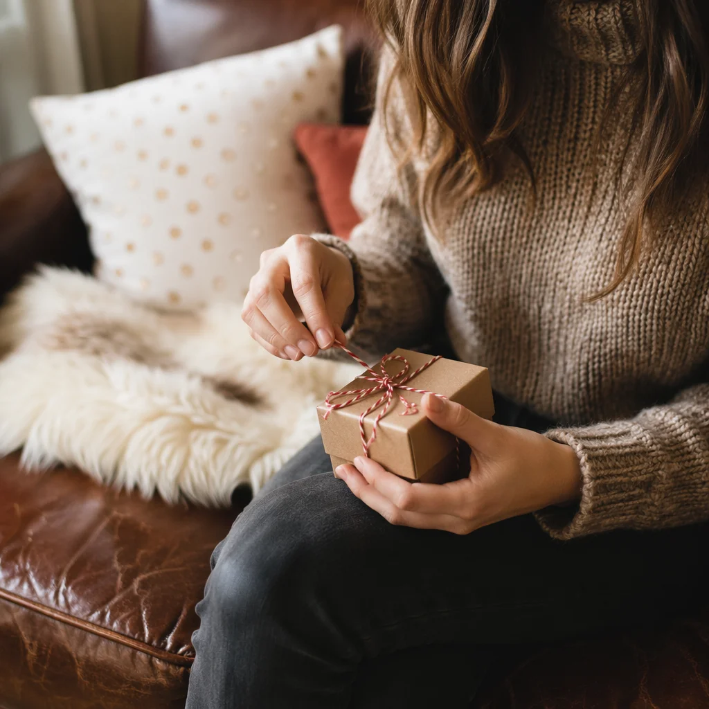 Joyful Hands Opening Cozy Kraft Gift