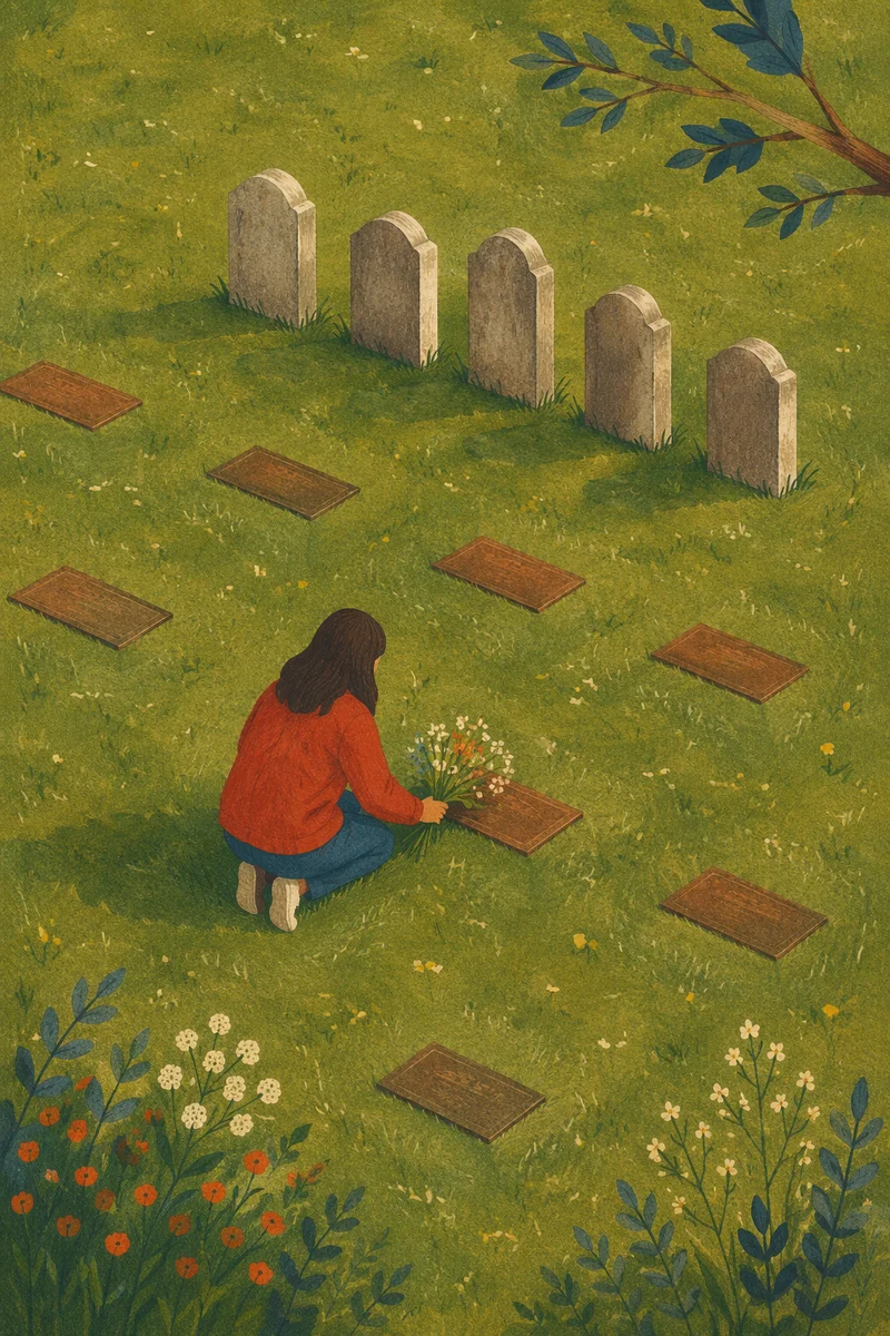 Quiet Cemetery Visit With Wildflowers