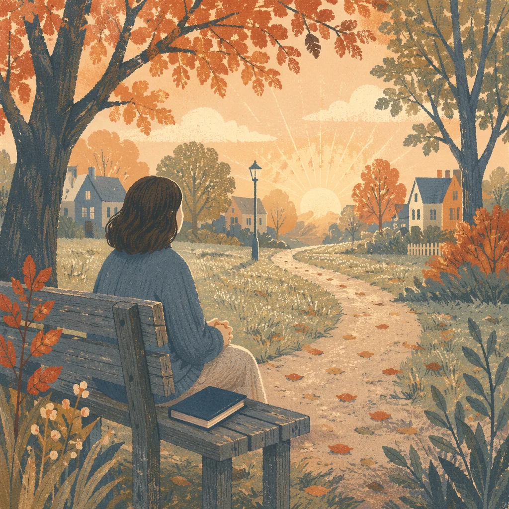 Solitary Park Bench Morning Devotion