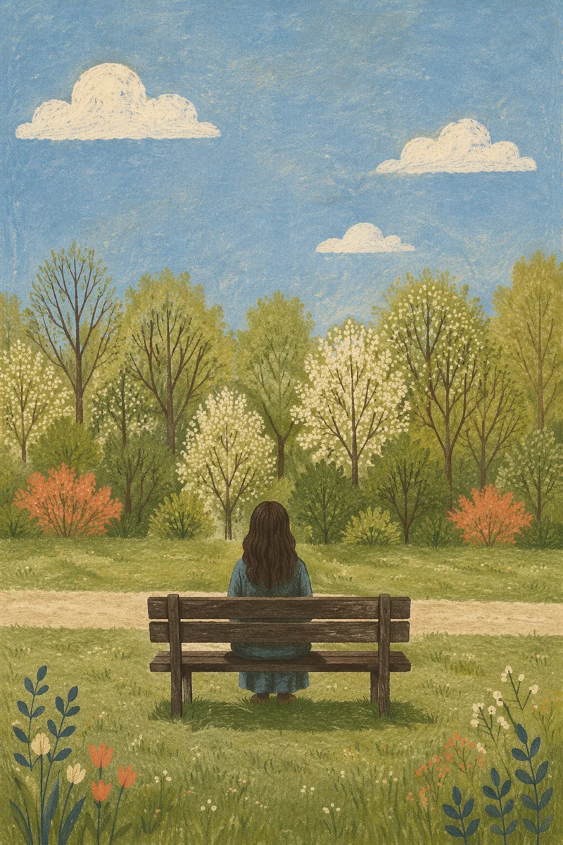 Quiet Contemplation on a Park Bench