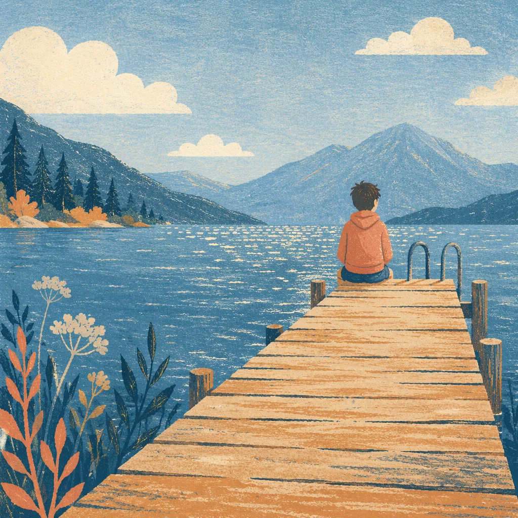 Quiet Reflection on a Lakeside Dock