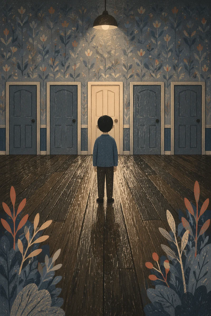 Person Facing Doors of Life Choices