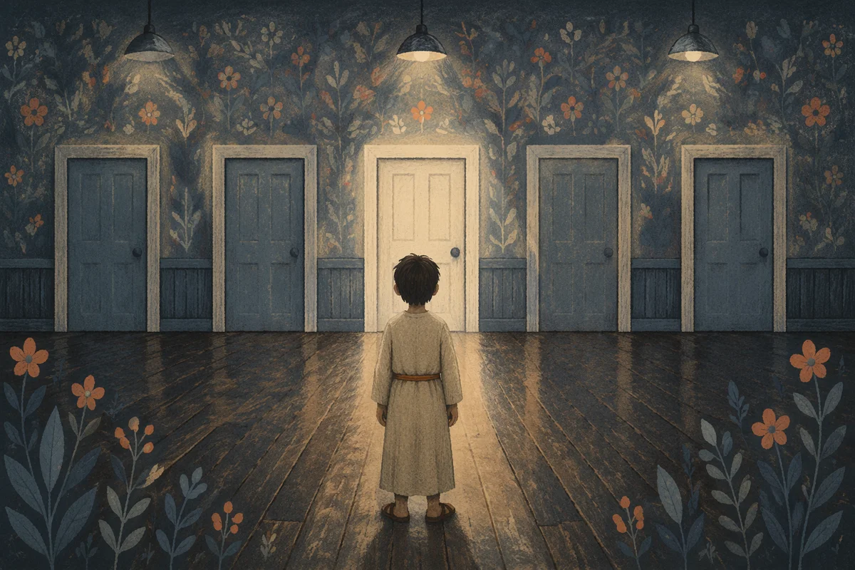 Person Facing Doorways of Choice