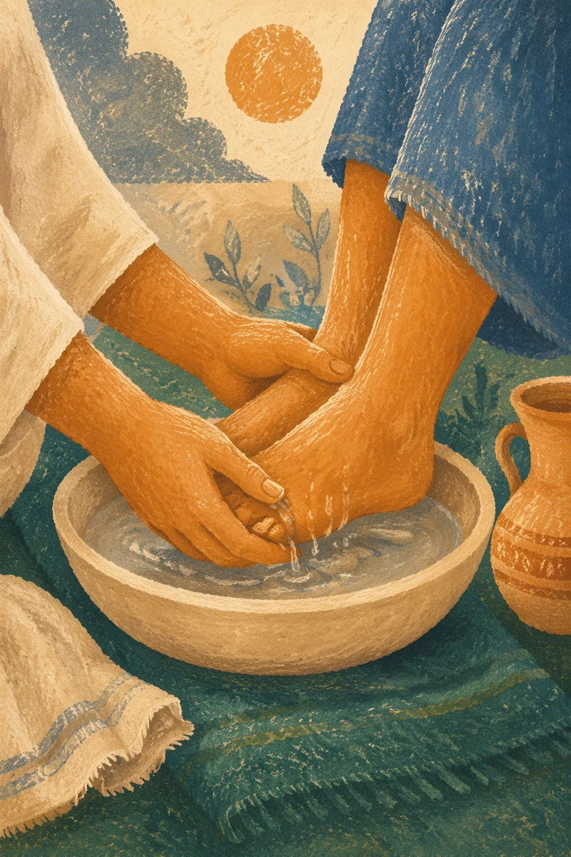 Humble Foot Washing Service Moment