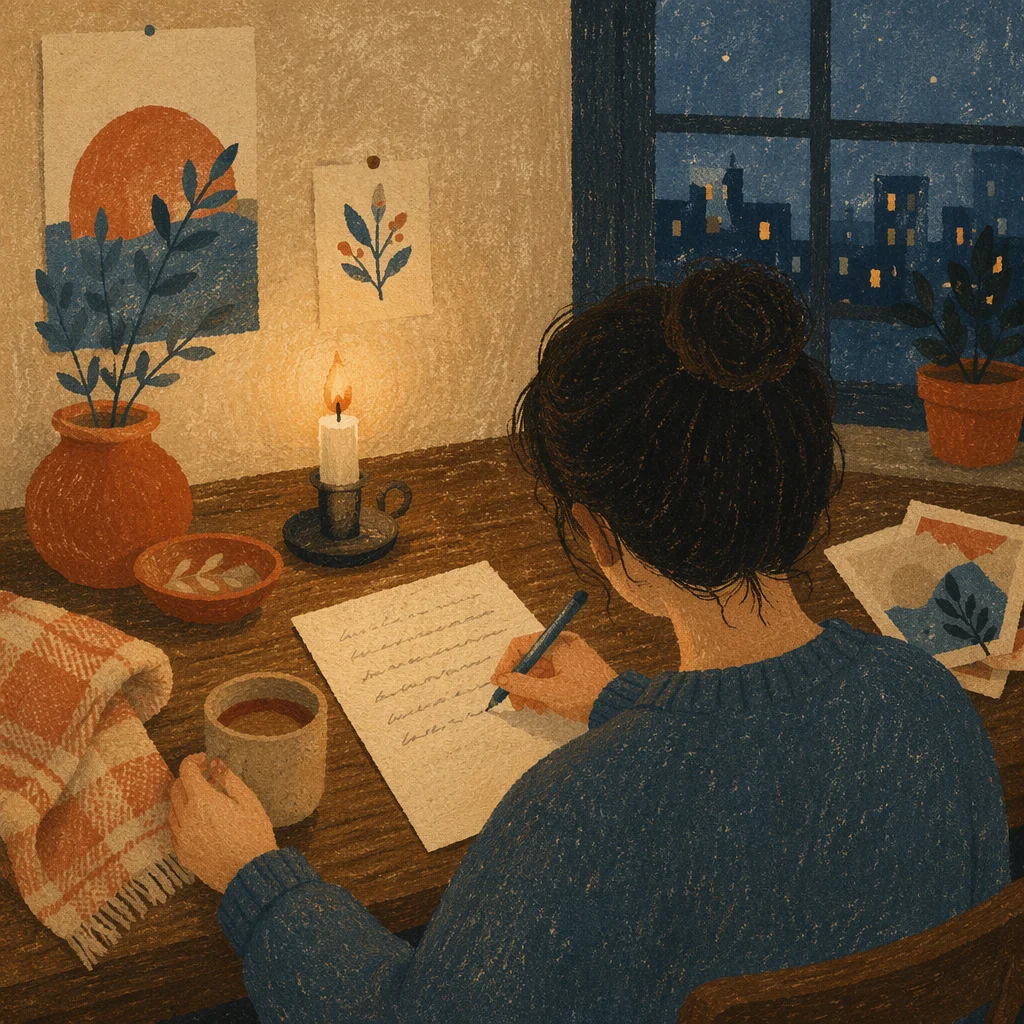 Writing a Letter by Candlelight