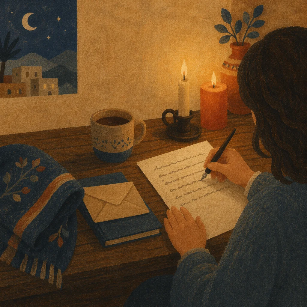 Quiet Letter Writing by Candlelight
