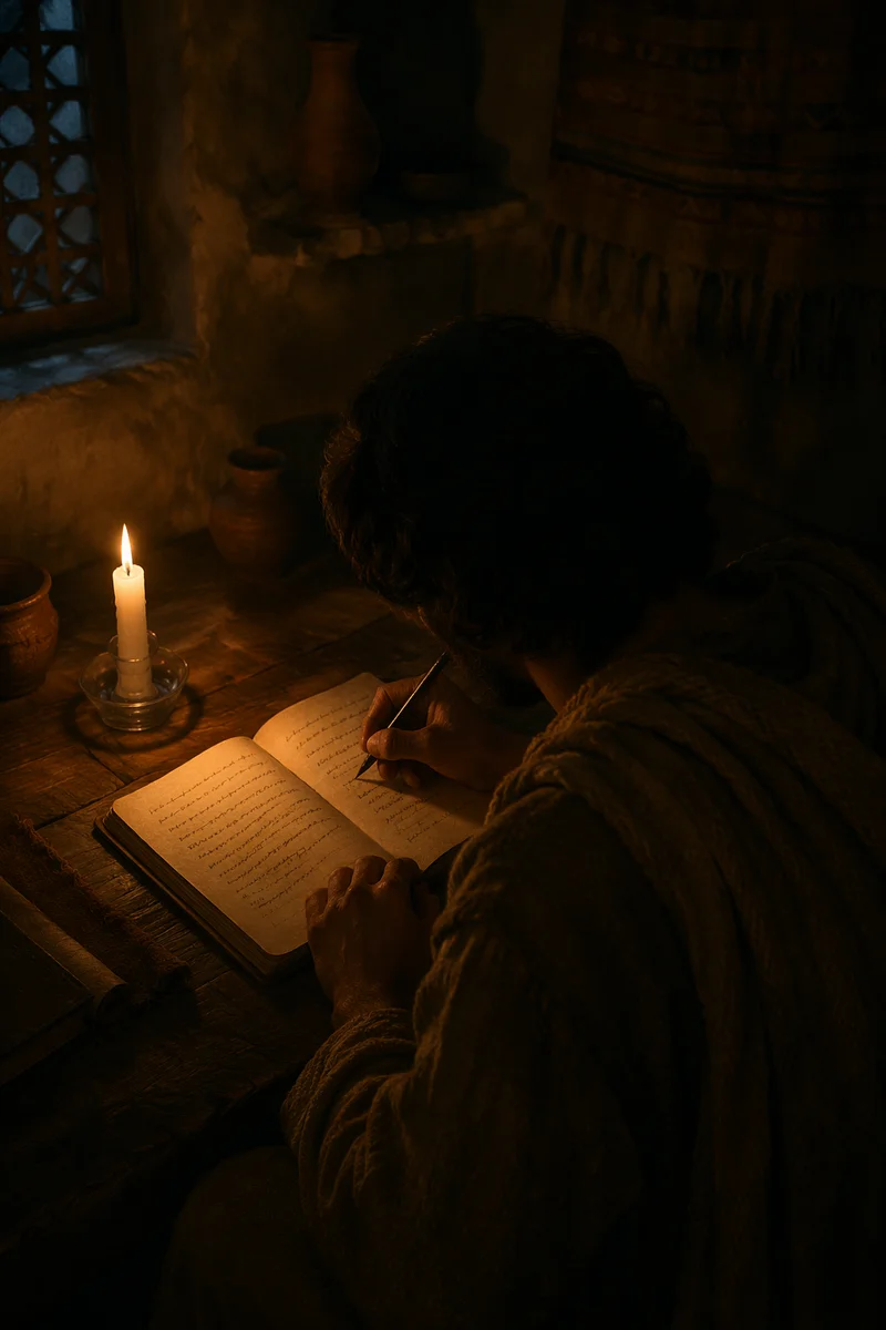 Quiet Letter Writing by Candlelight
